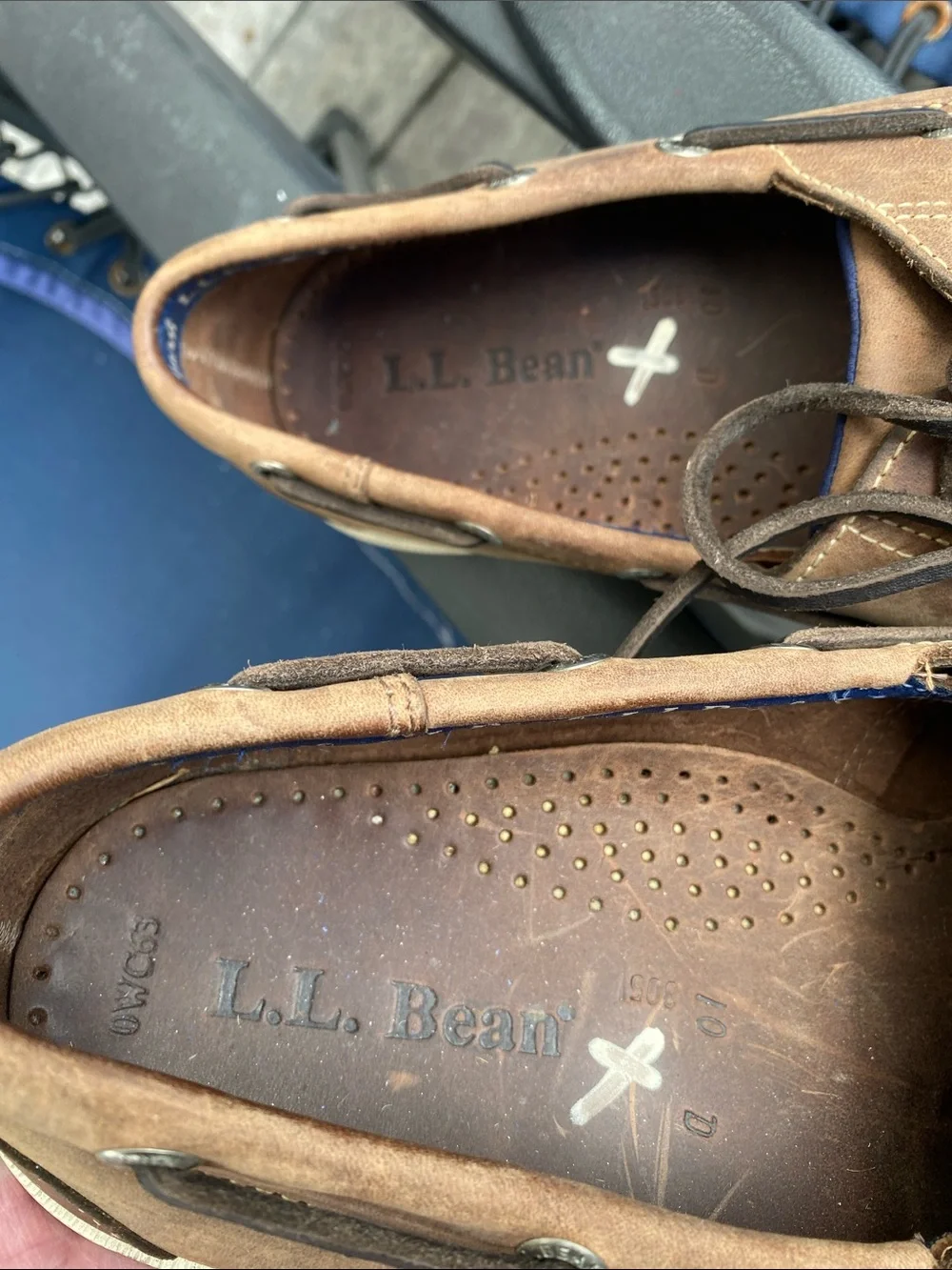 L.L. Bean Boat Shoes Mocs Leather Uppers 0WC63 Men’s Size 10 D